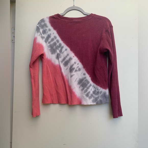 Anthro Waffle Long sleeve tee shirt tie dye pattern - Picture 5 of 6